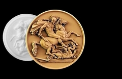 Силиконовый молд № 2286 медальон Георгий Победоносец