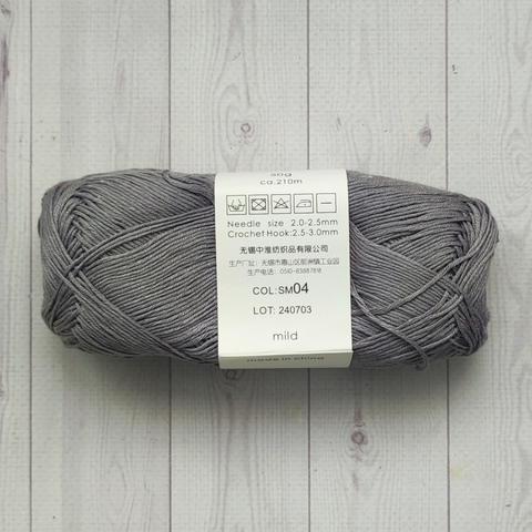 Пряжа лен-тенсель 04 серый