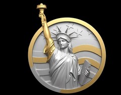Силиконовый молд № 506 Медальон Статуя Свободы