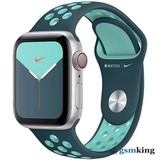 Apple Nike Sport Band for Apple Watch 38|40|41mm Nike Midnight Turquoise/Aurora Green (Бирюзовый) MXQX2ZM/A