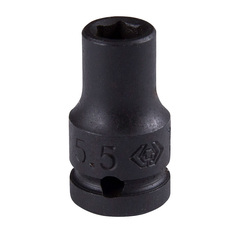 KING TONY (253555M) Головка торцевая ударная шестигранная 1/4", 5.5 мм