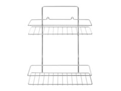 67-0-657 Полка для ванной прямая 2 яруса гальваника цинк,цвет хром (РемоКолор)