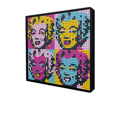 Набор для творчества Wanju pixel ART картина мозаика пиксель арт - Мэрилин Монро Энди Уорхол Marilyn Monroe Andy Warhol 2603 детали