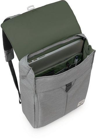 Картинка рюкзак городской Osprey arcane flap pack Medium Grey Heather - 4