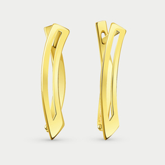 Серьги женские без вставок из желтого золота 585 пробы (арт. л20744)