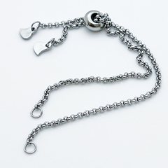 Основа для браслета, сталь, размер регулируется, цена за 1 шт