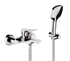 Remer SL02XV Смеситель для ванны душа с ручным душем, кронштейном и шлангом 150 см фото
