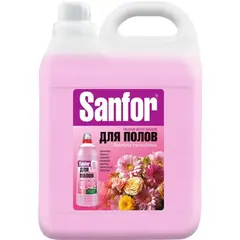 Средство для мытья пола SANFOR Ультра Блеск, Цветочный фреш, 5 л