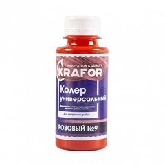 Колер универсальный Krafor №9, розовый, 100 мл, 32158