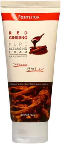 Farmstay Foam Пенка для умывания с экстрактом корня женьшеня Farmstay Red Ginseng Pure Cleansing Foam