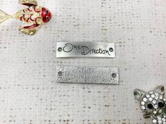 Декоративный пришивной элемент, металл, р. 1,2х4 см, никель