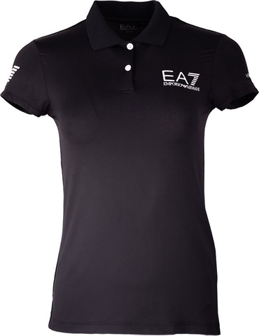 Женское поло EA7 Woman Jersey Polo Shirt - black