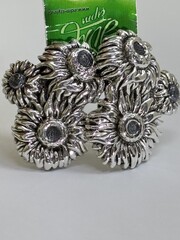 Подсолнухи (серьги из серебра)