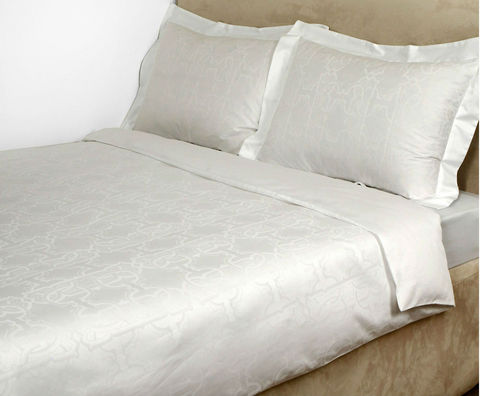 Постельное белье 2 спальное Roberto Cavalli Logo белое