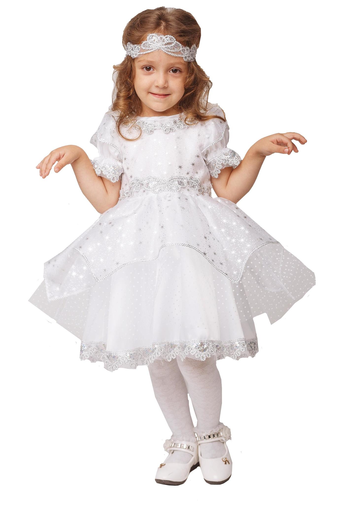 карнавальный костюм нарядное платье снежинки для девочки