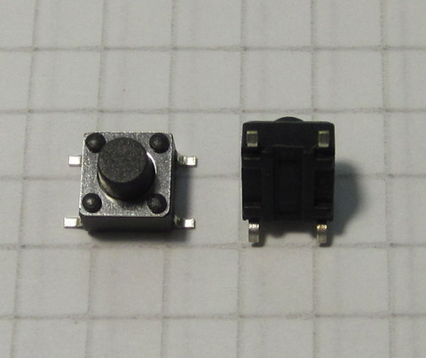 Микрокнопка 6х6 мм 4 pin 2,5 мм SMD