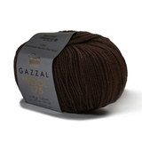 Пряжа Gazzal Wool 175 310 горький шоколад