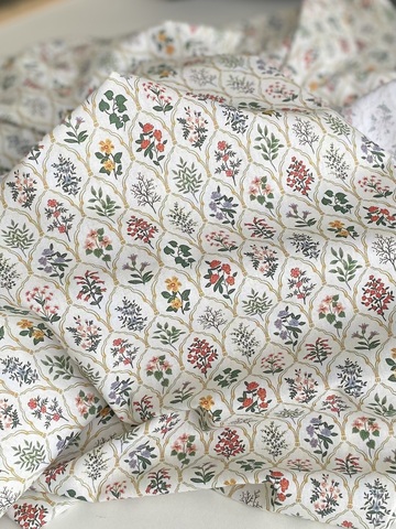 ПРЕДЗАКАЗ, БОТАНИЧЕСКИЙ АРАБЕСК 100% хлопок Handmade Fabrics