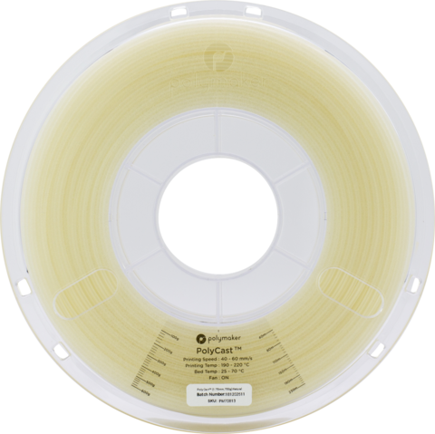 Пластик для 3D-принтера PolyMaker PolyCast, 1.75 мм, 0,75 кг, Натуральный