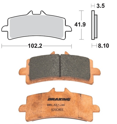 Колодки тормозные Braking 930CM55