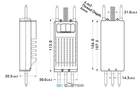 ESC регулятор мотора T-Motor Flame 180A HV 6-12S v2