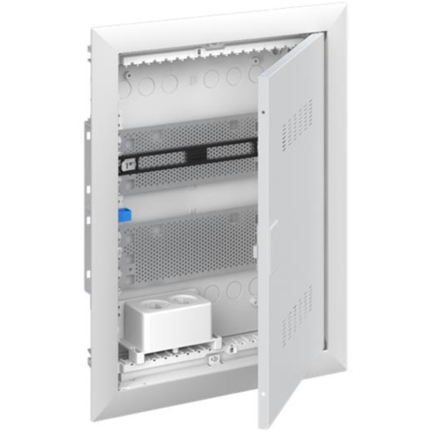 Шкаф мультимедийный с дверью с вентиляционными отверстиями и DIN-рейкой UK620MV 2-ряда. 384mm*497mm*97mm IP30. ABB. 2CPX031390R9999