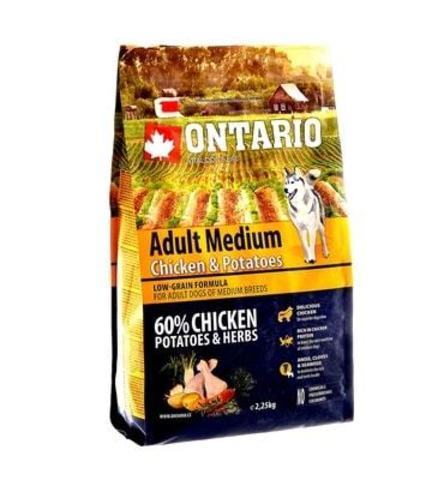 Купить корм для собак Ontario Adult Medium Chicken & Potatoes