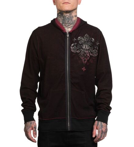 Affliction | Худи мужское Dust Cloud Reversible Zip-Up Hoodie A26832 обратная сторона перед