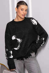 Свитер рваный Наиль (черный) Б14419-13М LT Collection