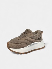 Коричневые кроссовки из натуральной замши