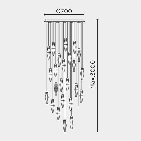 Подвесная светодиодная люстра Modelux ML.89180.25 BS