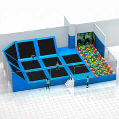 Батутная арена «Импульс» 14,2×9,3 м, 11 батутов, с поролоновой ямой