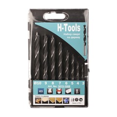 Набор сверл по дереву 3-10мм 8шт H-Tools 3015-1008