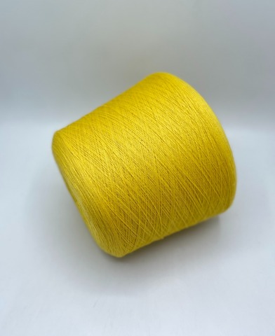 Бобинная пряжа,1400м, 50% меринос, 50% акрил,Желтый, 36913