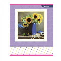 
          Тетрадь 36 л., А5, линия, Alingar "Яркие букеты", скрепка, второй блок 60г/м2, мелованный картон (стандарт), 4 дизайна в пленке т/у