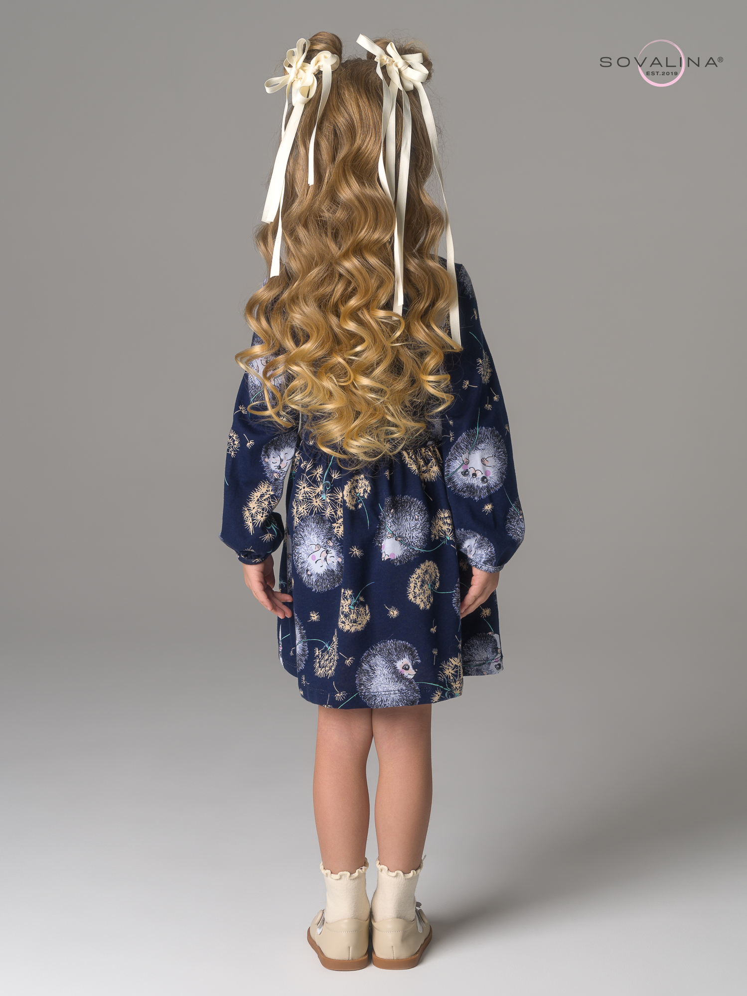 Платье Моана ежик с одуванчиком