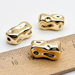 Бусина, цвет золото, размер 17*9,5 мм, цена за 1 шт