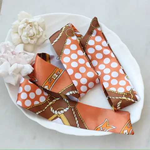 Твилли (шарф) коричневый, 85*4 см, ПТ008