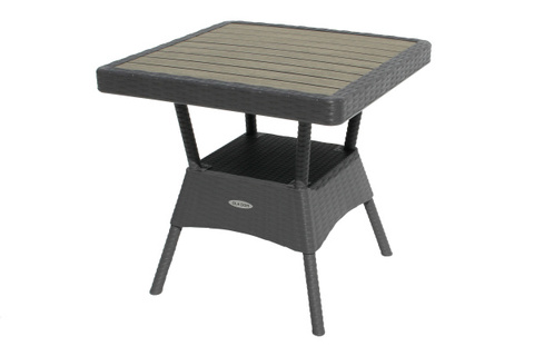 Стол пластиковый Элластик-Пласт Ola Dom 76x76см квадратный (антрацит)