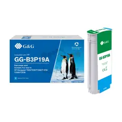 Картридж G&G 727 GG-B3P319 для HP DJ T920, T1500, T2500, T930, T1530, T2530, голубой (130мл)