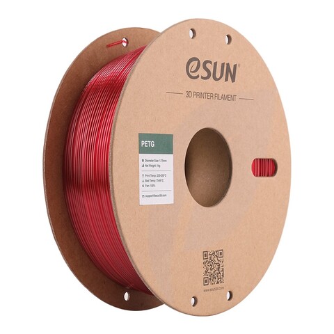 Пластик для 3D-печати eSUN PETG+, 1,75 мм, 1 кг, полупрозрачный пурпурный, PETG+175T-PP1Y1