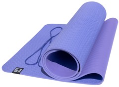 Коврик для йоги Original FitTools 6 мм двуслойный TPE фиолетово-сиреневый