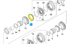 КОЛЬЦО СИНХРОНИЗАТОРА 5-Й ПЕРЕДАЧИ AVEO 1,2 DOHC GM