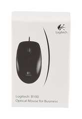 Logitech Мышь проводная Logitech B100 USB Black Optical OEM.