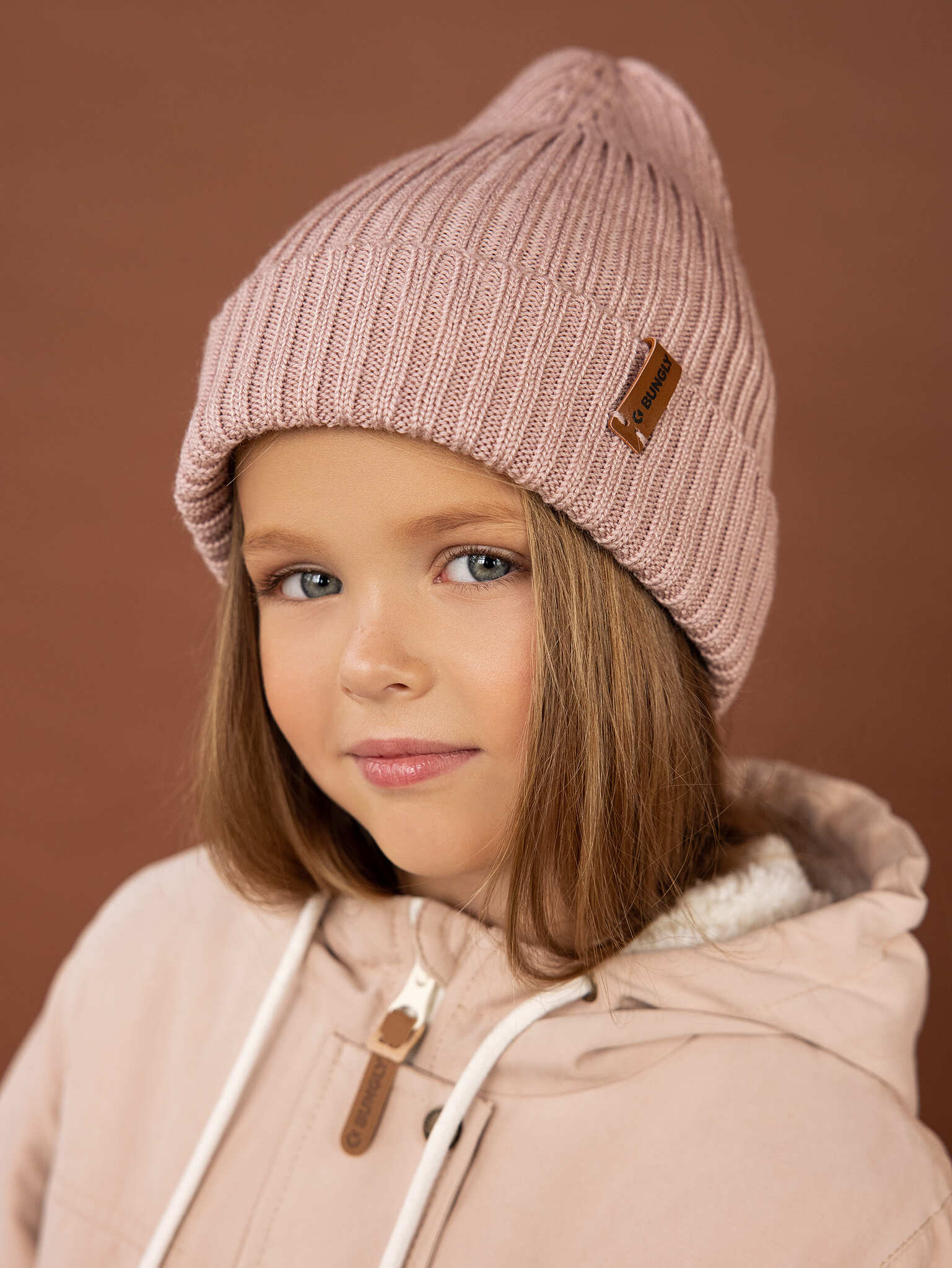 

Шапка свечка из смесовой шерсти однослойная "Пудра"