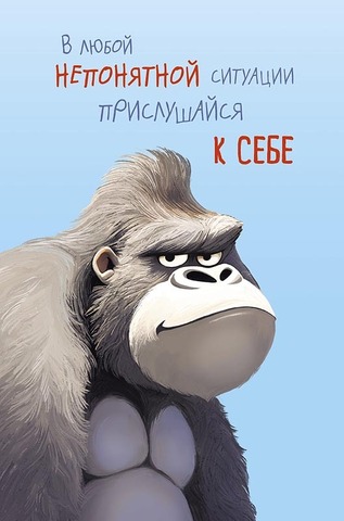 Открытка, В любой непонятной ситуации прислушайся к себе, 12,5*18,5 см, 1 шт.