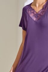 Ночная сорочка с коротким рукавом LISCA PATRICIA 023454 | Ежевичный