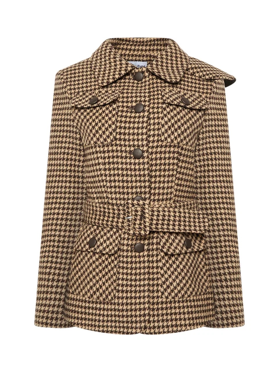 Жакет- пальто из шерсти, Бежевый