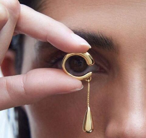 72117 - Кафф с подвеской капелькой