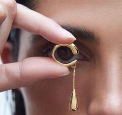 72117 - Кафф с подвеской капелькой